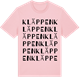Pink Cotton t-shirt med Kläppen ordlek t-shirt