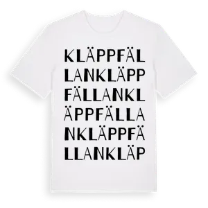 Kläppfällan ordlek t-shirt – ekologisk bomull t-shirt från Pinshirt