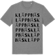 Mid Heather Gray t-shirt med Kläppnäs ordlek t-shirt