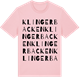 Pink Cotton t-shirt med Klingerbacken ordlek t-shirt