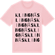 Pink Cotton t-shirt med Klingnäs ordlek t-shirt