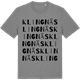 Mid Heather Gray t-shirt med Klingnäs ordlek t-shirt