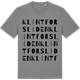 Mid Heather Gray t-shirt med Klintforsliden ordlek t-shirt