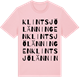 Pink Cotton t-shirt med Klintsjölänningen ordlek t-shirt