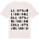 Vintage White t-shirt med Klintsjölänningen ordlek t-shirt