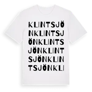 Klintsjön ordlek t-shirt – ekologisk bomull t-shirt från Pinshirt