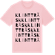 Pink Cotton t-shirt med Klintträsk ordlek t-shirt