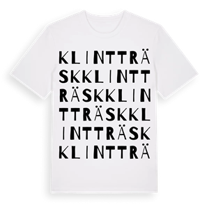 Klintträsk ordlek t-shirt – ekologisk bomull t-shirt från Pinshirt
