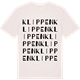Vintage White t-shirt med Klippen ordlek t-shirt