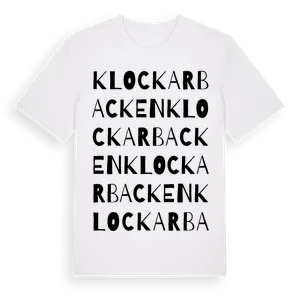 Klockarbacken ordlek t-shirt – ekologisk bomull t-shirt från Pinshirt