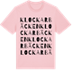 Pink Cotton t-shirt med Klockarbäcken ordlek t-shirt