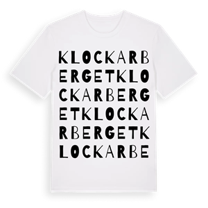 Klockarberget ordlek t-shirt – ekologisk bomull t-shirt från Pinshirt