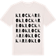 Vintage White t-shirt med Klockarbo ordlek t-shirt