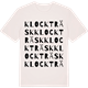 Vintage White t-shirt med Klockträsk ordlek t-shirt