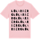 Pink Cotton t-shirt med Kökarberg ordlek t-shirt