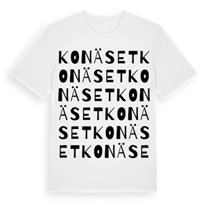 Konäset ordlek t-shirt – ekologisk bomull t-shirt från Pinshirt