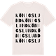 Vintage White t-shirt med Königslund ordlek t-shirt