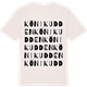Vintage White t-shirt med Könikudden ordlek t-shirt
