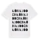 White t-shirt med Könikudden ordlek t-shirt