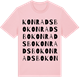 Pink Cotton t-shirt med Konradsbo ordlek t-shirt