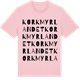 Pink Cotton t-shirt med Korkmyrlandet ordlek t-shirt