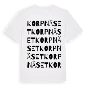 Korpnäset ordlek t-shirt – ekologisk bomull t-shirt från Pinshirt