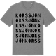 Mid Heather Gray t-shirt med Korssjön ordlek t-shirt