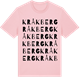 Pink Cotton t-shirt med Kråkberg ordlek t-shirt