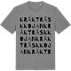 Mid Heather Gray t-shirt med Kråkträskkojan ordlek t-shirt