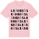 Pink Cotton t-shirt med Krångnäs ordlek t-shirt