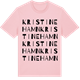 Pink Cotton t-shirt med Kristinehamn ordlek t-shirt