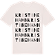 Vintage White t-shirt med Kristinehamn ordlek t-shirt
