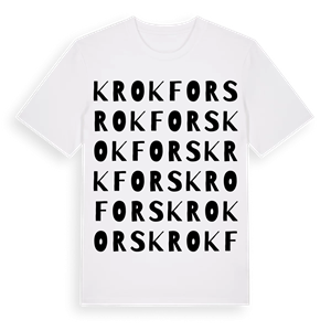 Krokfors ordlek t-shirt – ekologisk bomull t-shirt från Pinshirt