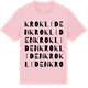 Pink Cotton t-shirt med Krokliden ordlek t-shirt