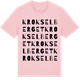 Pink Cotton t-shirt med Krokselberget ordlek t-shirt