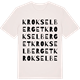 Vintage White t-shirt med Krokselberget ordlek t-shirt