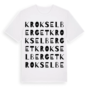 Krokselberget ordlek t-shirt – ekologisk bomull t-shirt från Pinshirt