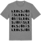 Mid Heather Gray t-shirt med Kroksjönäs ordlek t-shirt