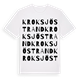 White t-shirt med Kroksjöstrand ordlek t-shirt