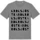 Mid Heather Gray t-shirt med Kroksjöstrand ordlek t-shirt