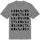 Mid Heather Gray t-shirt med Kroksjösundet ordlek t-shirt