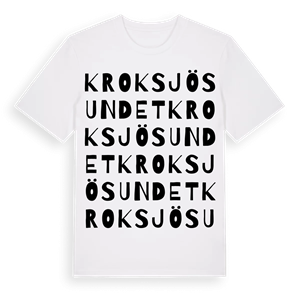 Kroksjösundet ordlek t-shirt – ekologisk bomull t-shirt från Pinshirt