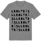 Mid Heather Gray t-shirt med Krokträsk ordlek t-shirt