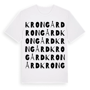 Krongård ordlek t-shirt – ekologisk bomull t-shirt från Pinshirt