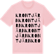 Pink Cotton t-shirt med Krontjärn ordlek t-shirt
