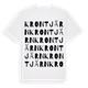 White t-shirt med Krontjärn ordlek t-shirt