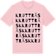 Pink Cotton t-shirt med Krutträsk ordlek t-shirt