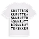 White t-shirt med Krutträsk ordlek t-shirt
