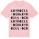 Pink Cotton t-shirt med Kryngelliden ordlek t-shirt