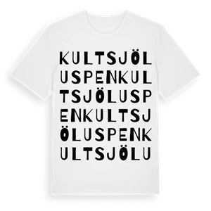 Kultsjöluspen ordlek t-shirt – ekologisk bomull t-shirt från Pinshirt